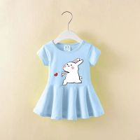 2023 New Summer Kids Wear Bunny Pattern Girls Dress  by Hs2023