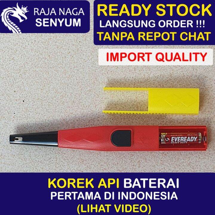 PEMATIK KOREK API KOMPOR FLAME GUN MENGGUNAKAN BATERAI BATERE ELEKTRIK ...