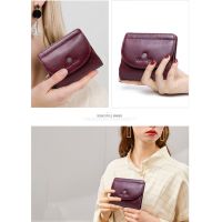 CONTACTSGenuine Leather Wallet Women Money Clips Rfid Card Femal Purse Clip Small Coin Wallets