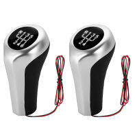 รถเกียร์ธรรมดาเกียร์ Shift Knob W ไฟ LED Lever Shifter Handle สำหรับ BMW E60 E61 E46 E82 X3 E39 E91 E92 X1 E90