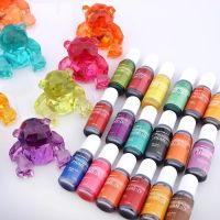 สีเรซิ่น 24 สี *ชนิดใส* สำหรับผสมUV Resin สีอีพ็อกซี่เรซิ่น สีเรซิ่น งานDIY ตกแต่งเครื่องประกับ เคลือบเคส