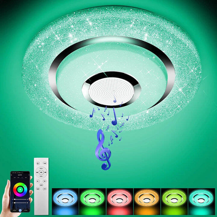Angelila 36W Smart LED Ceiling Light with Bluetooth Speaker RGB Ceiling