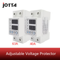 【❖New Hot❖】 jiushouz 40a/63a 230V รางปรับได้มากกว่าแรงดันไฟฟ้าและใต้รีเลย์เครื่องปกป้องป้องกันอุปกรณ์แรงดันไฟฟ้าพร้อมป้องกันกระแสไหลมากเกิน