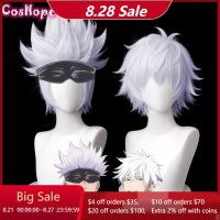 Gojo Satoru Cosplay Jujutsu Kaisen Cosplay 32Cm Christmas Silver Purple Wig Cosplay Anime Wigs Heat Resistant Synthetic Wigs