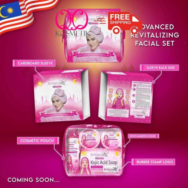 (Free Pos) BRILLIANT Malaysia Set Advanced Revitalizing Set 4in1 ala