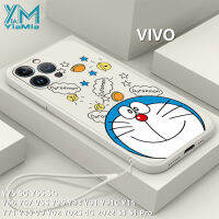 YiMia เคสโทรศัพท์การ์ตูนโดราเอมอนน่ารักแฟชั่นสำหรับ VIVO Y75 5G Y55 5G Y67 Y66 V5S Y95 Y93 Y91 Y91C Y1S Y71 V9 Y02 Y02S 4G 2022 S1 S1โปรกันกระแทกฝาครอบหลังซิลิโคนนิ่มกันกระแทก