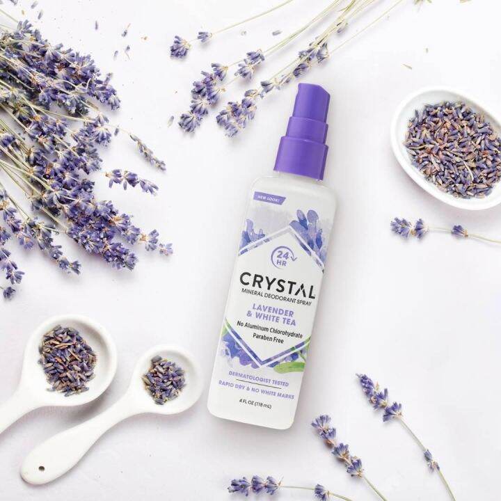 [PREORDER] MINERAL DEODORANT SPRAY LAVENDER & WHITE TEA BY CRYSTAL