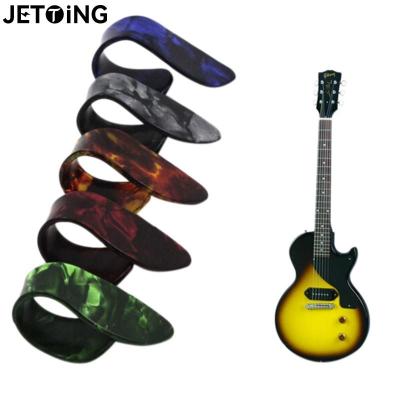 2 Pcs Celluloid Finger Thumb Guitar Picks Playing Guitar Plectrums Guitar Accessories Colors Random Guitar Bass Accessories