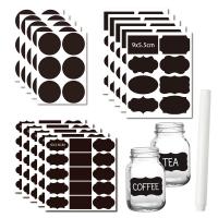 hot！【DT】✑  20-100pcs/Set Chalkboard Labels Spice Sticker Organizer Label for Household Jars Bottles Blackboard Stickers with