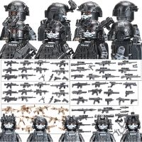 MOC Modern Military Ghost Special Forces Blocks SWAT Police Soldiers Figures Set Commando Troops Weapons Gun Helmet Bricks Toys