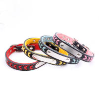 Hot Selling Ins Style Dog Collar Leather Collar Fashion Hand Woven Collar Leash Dog Leash Dog Harness and Leash Set