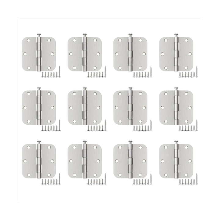 12-sets-of-large-round-corner-american-style-hinges-square-flush-wood-doors-hinges-silver