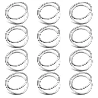 12 Pieces Napkin Ring Spiral Napkin Ring Buckle Simple Alloy Napkin Ring Napkin Holder Ring for Wedding,Reception,Dinner