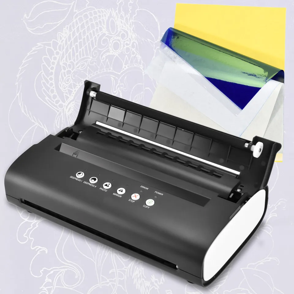 Tattoo Stencil Printer Thermal Tattoo Printer with 11Pcs Transfer Paper  Copier