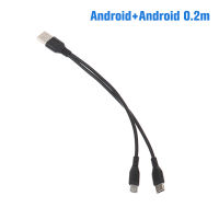 yizhuoliang 2 in 1 USB Type C สาย Micro USB C โทรศัพท์มือถือสายชาร์จอย่างรวดเร็วสำหรับ Huaiwei samgsung Xiaomi Type C สายชาร์จ