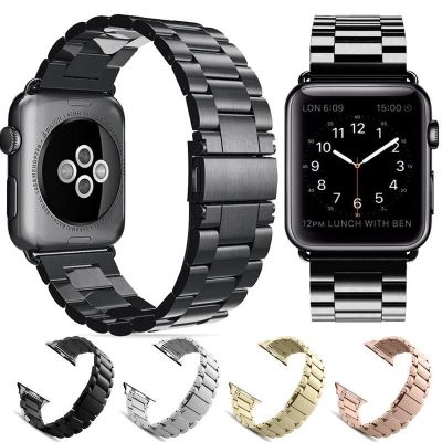 ♠ สายโลหะสำหรับ Apple Watch Series 7 45 มม. 41 มม. สร้อยข้อมือสแตนเลสใหม่สายรัดข้อมือสำหรับ IWatch 6 5 4 3 SE 44 มม. 40 มม. 42 มม.