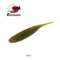 ESFISHING เหยื่อซิลิโคนนุ่ม Pesca ตา3D เหมือนจริง10ชิ้น70มม. เหยื่อล่อตกปลาเทียมปลาเทราท์เลค Isca