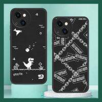 cartoon simple Phone Case For iphone14 anti-fall airbag dust-proof texture Back Cover Raised camera protection leather