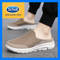 Scholl รองเท้าผู้ชาย Scholl รองเท้าผ้าใบรองเท้าผู้ชาย Scholl ผ้าใบรองเท้าผู้ชาย Scholl Kasut Scholl สไลด์ Man Loafers Scholl ผู้ชาย Scholl ขนาดใหญ่46 47 48รองเท้าแตะครึ่งรองเท้าแตะแบนผู้ชายแฟชั่นรองเท้าแตะลำลอง-AS2022