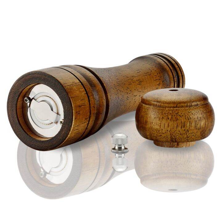 hot-new-เครื่องบดพริกไทยแบบแมนนวลไม้-shaker-oak-wood-pepper-mill-spicegrinder-millgadgets-tools