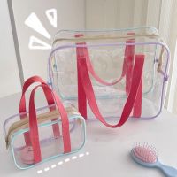 【CW】✙✑♨  Beach Transparent Makeup Organizer Make Up Tote Handbags