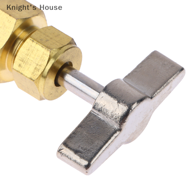 Knights House R134A อะแดปเตอร์เปิดขวดปิดผนึกด้วยตนเองแตะพร้อมอะแดปเตอร์ R134A สารทำความเย็น1 2Acme สามารถเปิดขวดได้สารทำความเย็นทองเหลือง