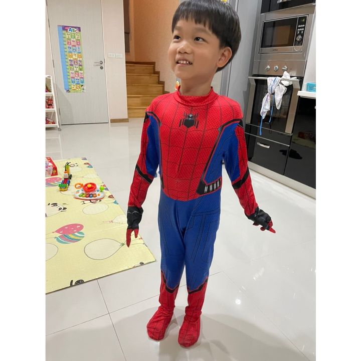 ส่งจากไทยมีเก็บเงินปลายทาง-ชุดสไปเดอร์แมน-เด็กและผู้ใหญ่-spiderman-ชุดซุปเปอร์ฮีโร่-ชุดแฟนซี