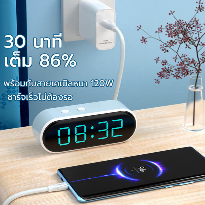 rh-ส่งสินค้าจากกทม-สายชาร์จ-หัวชาร์จ-120w-สำหรับ-xiaomi-usb-type-c-รองรับ-quick-charge-turbo-charge-หัวชาร์จคุณภาพสูง