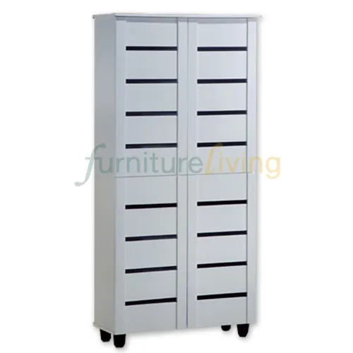 Furniture Living Tall Shoe Cabinet, Tall White Shoe Cabinet With Doors