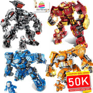 HCMĐồ chơi lắp ráp Robot Marvel Iron man Hulkbuster Chất liệu nhựa ABS với