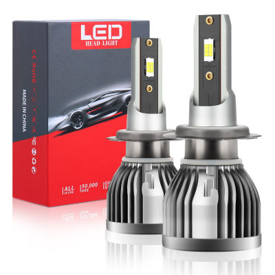 2ชิ้น H8/H9/H11/9005/HB3/H10/9006/HB4/H4/H7ไฟสูงหรือไฟต่ำ6000K โคมไฟไฟหน้ารถมอเตอร์ไซค์แบบ LED รถสีขาวกันน้ำ IP68ปลั๊กแอนด์เพลย์ซ่อมอัตโนมัติหลอดไฟ LED
