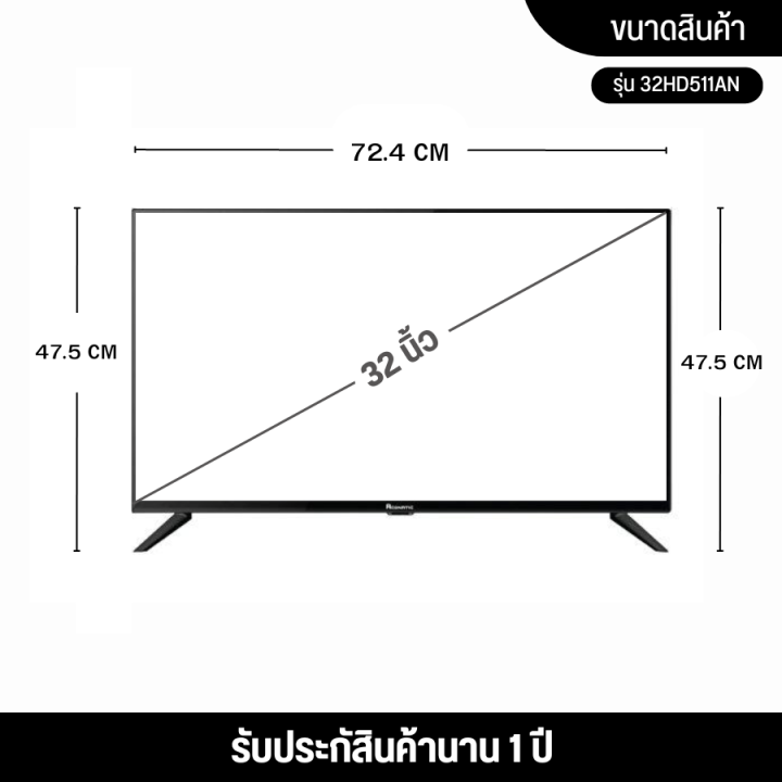 ส่งฟรีทั่วไทย-aconatic-led-tv-ดิจิตอลทีวี-32-นิ้ว-รุ่น-32hd511an-รับประกันศูนย์-1ปี