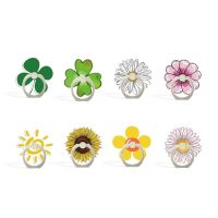 Cartoon Sunflower Lucky Flower Phone Finger Ring Mobile Phone Stand Holder For iPhone Huawei Acrylic Phone Holder All Smartphone Ring Grip