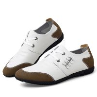 Korea J.LINDEBERG PEARLY GATES ﹊ Golf shoes mens golf shoes business casual mens shoes genuine leather waterproof breathable spike-free soft-soled sports shoes