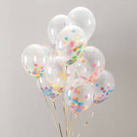 CHLEZI New 10 Pcs / lot 12 inch transparent confetti balloon Birthday Wedding Party Decorative Balloon Popular popular wholesale Balloons