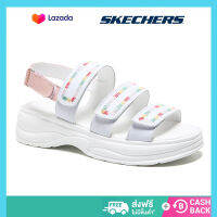 Skechers สเก็ตเชอร์ส รองเท้าแตะ ผู้หญิง Max Cushioning San On-The-GO Sandal Shoes-140120-NVMT - Air-Cooled Goga Mat Extra Wide Fit, Hyper Pillar Technology, Ortholite, Ultra Go