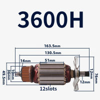 Armature Stator สำหรับ Makita 3600H เครื่องแกะสลัก Daero เครื่อง Armature Rotor Anchor Stator Coil Replacement