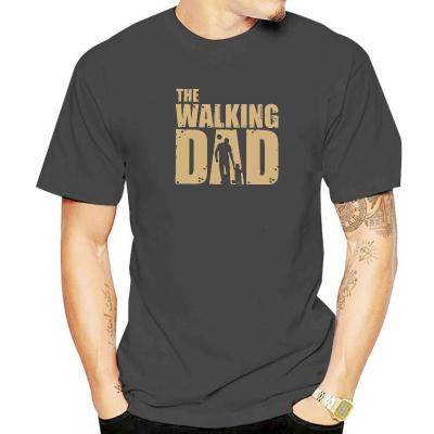 Mens The Walking Dad Fathers Day T Shirt The Walking Dead Zombie Pure Cotton Clothes Round Neck Tee Shirt Printing T-Shirt