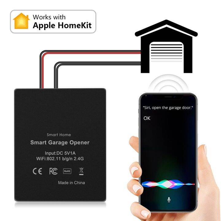 Smart Wifi Garage Door Opener Apple Homekit Wifi Garage Door Opener