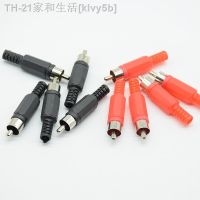 【CW】❣  10pcs/lot 5red 5black Plastic lotus audio and video head male welding plug connector