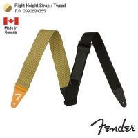 Fender  Right Height™ Strap สายสะพายกีตาร์ สำหรับโปร่ง/ไฟฟ้า/เบส กว้าง 2" ปรับความยาวได้ 43 - 57 นิ้ว ปลายสายหนังแท้ ** Made in Canada **