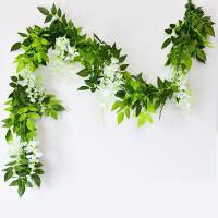 【YF】▥☏  180cm Fake Wisteria Flowers Artificial Vine Garland for Garden Decorations Wedding Arch Floral