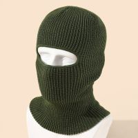 【CW】 Classic Balaclava Face for Outdoor Ski Hat Knitted Cover 1 Hole Hedging Cap Sport Beanie Warm