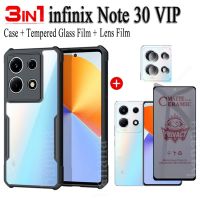 เคสอะคริลิกใส3 In 1 INFINIX Note 30 Vip นิ่ม TPU ฝาหลังกันตกสำหรับ Infinix Note30 Pro Note 30 4G 5G ป้องกันการสอดแนมชนิดเคลือบเพื่อความอ่อนโยนกระจกเทมเปอร์ความเป็นส่วนตัวด้าน