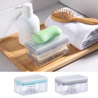 New Usage Roller Type Soap Dish Holder For Bathroom Toliet Soap Box Plastic Storage Container With Drain Water Bathroom Gadgets