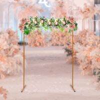 Wedding Arch Stand with BasesEasy Assembly 6.6 x 4.9 Feet Square Garden Arch Metal Abor for Weddings Party Event Decoration