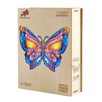 Wooden Animal Jigsaw Puzzle Butterfly Wood Toys Unique Wooden Puzzles For Adults DIY Educational Games Kids Puzzle Bois Gifts