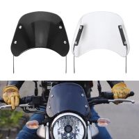 [LWF HOT]▬卐 Motorcycle Windshield Wind Deflector Windscreen Universal for Harley Honda Yamaha Kawasaki Suzuki 6.5 quot;-9.45 quot; Headlight