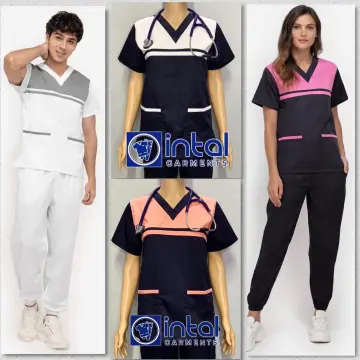 Buy INTAL GARMENTS Scrubsuits Jogger 4 Pocket Pants V-Neck with