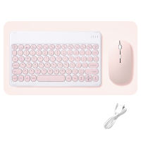 สำหรับ คีย์บอร์ดและเมาส์คอมโบชุด R Round Wireless Bluetooth-Compatible Keyboard สำหรับ IOS Android Windows Phone Tablet